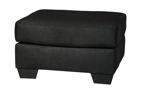 Darcy Black Ottoman by Ashley at Eve Furniture