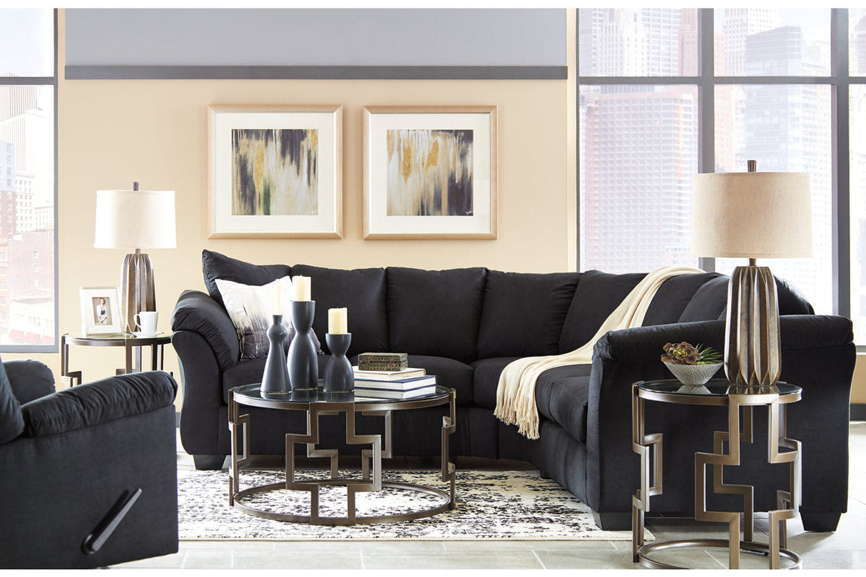 Darcy Black Recliner by Ashley at Eve Furniture