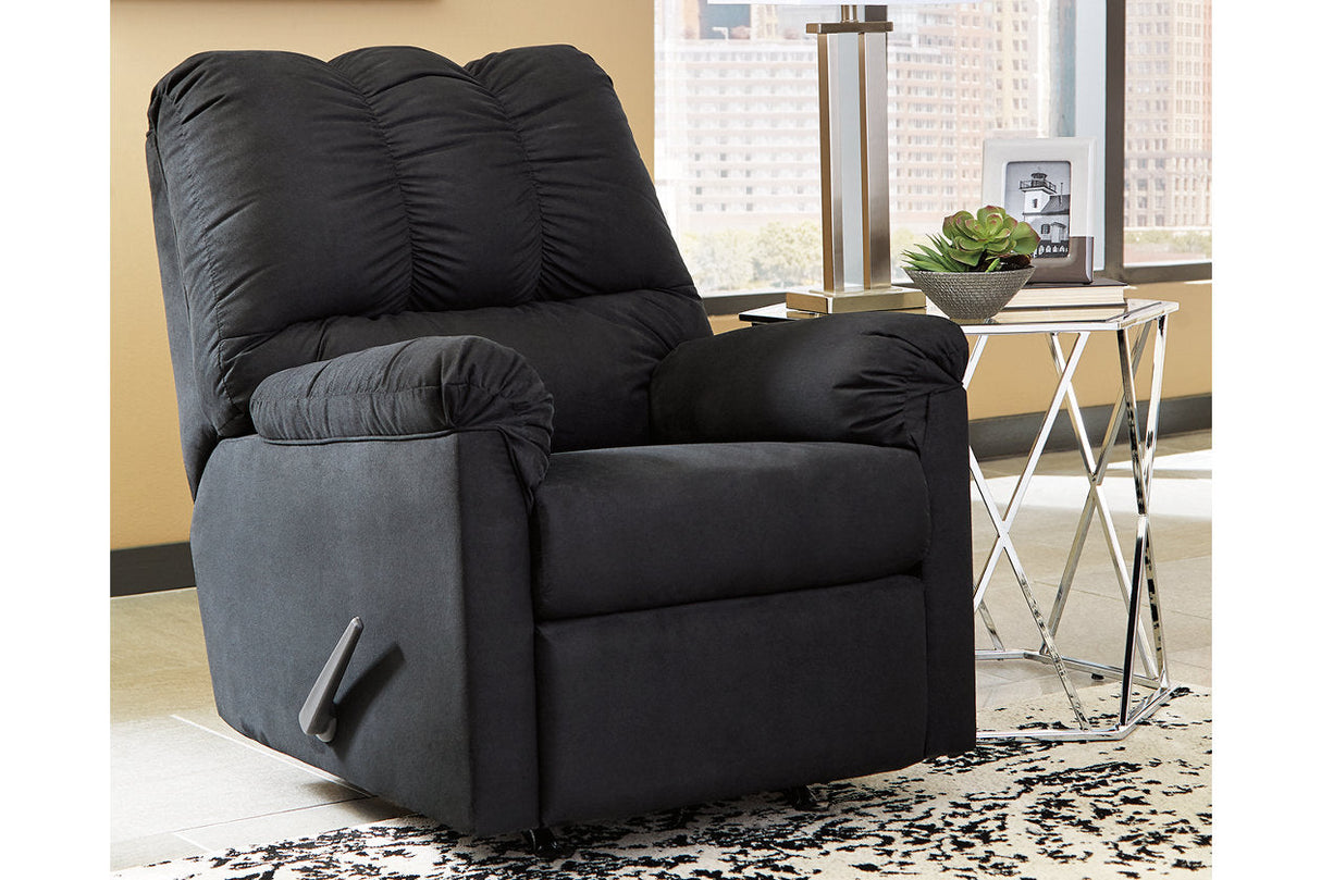 Darcy Black Recliner by Ashley at Eve Furniture