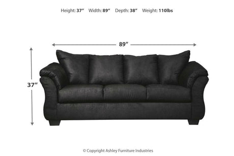 Darcy Black Sofa by Ashley at Eve Furniture