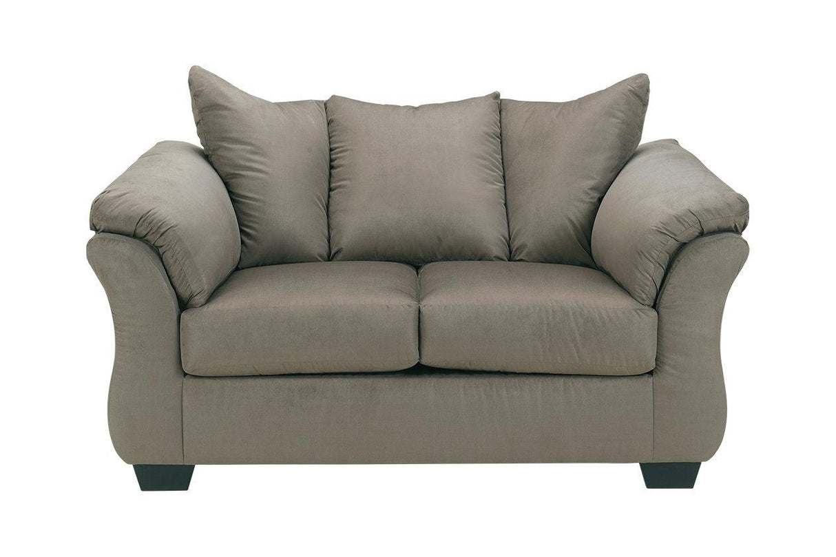 Darcy Cobblestone Loveseat by Ashley at Eve Furniture