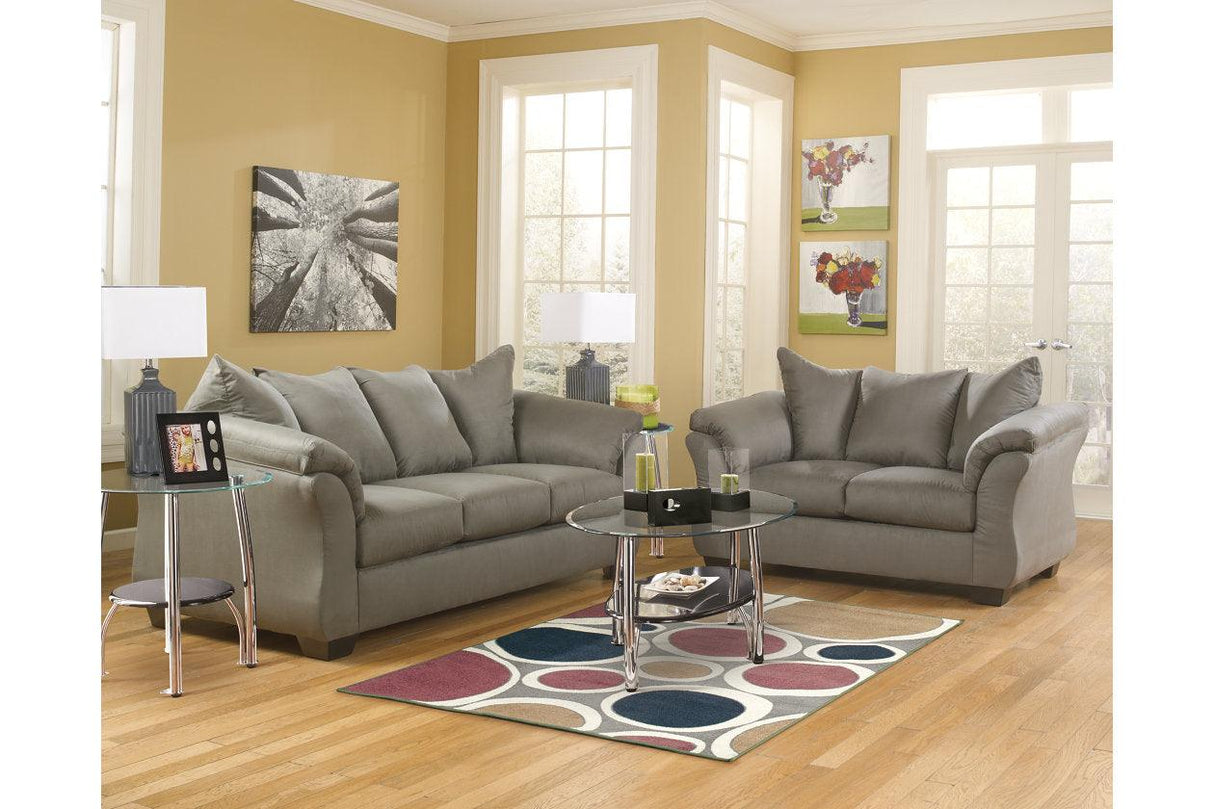 Darcy Cobblestone Loveseat by Ashley at Eve Furniture