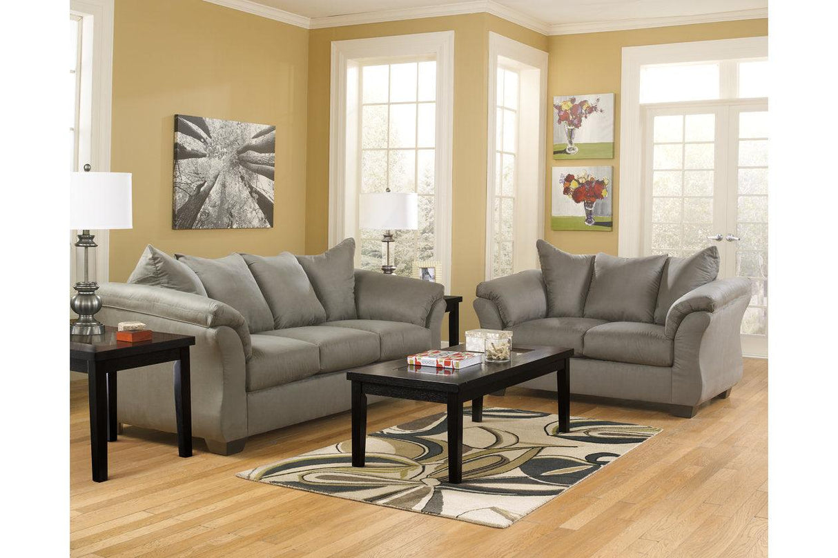 Darcy Cobblestone Loveseat by Ashley at Eve Furniture