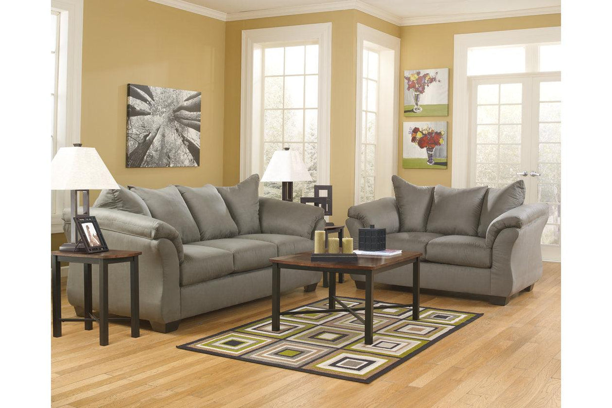 Darcy Cobblestone Loveseat by Ashley at Eve Furniture