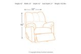 Darcy Cobblestone Recliner by Ashley at Eve Furniture