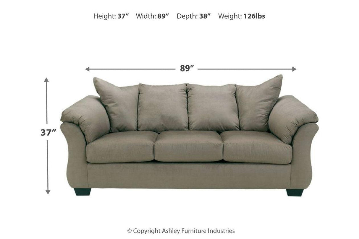 Darcy Cobblestone Sofa by Ashley at Eve Furniture