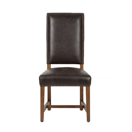 Darcy Dining Chair in Dark Brown with Earth Legs, Set of 2 by Home Trends & Design at Eve Furniture