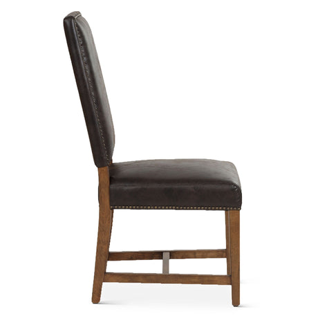 Darcy Dining Chair in Dark Brown with Earth Legs, Set of 2 by Home Trends & Design at Eve Furniture