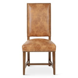 Darcy Dining Chair in Warm Brown Leather with Earth Legs, Set of 2 by Home Trends & Design at Eve Furniture