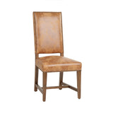 Darcy Dining Chair in Warm Brown Leather with Earth Legs, Set of 2 by Home Trends & Design at Eve Furniture