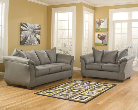 Darcy Gray Cobblestone Living Room Set by Ashley at Eve Furniture