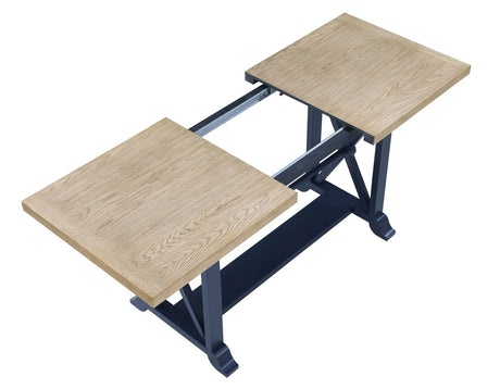 Darcy Midnight Blue/Natural Counter Height Dining Set with 18-inch Leaf by Steve Silver at Eve Furniture