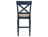 Darcy Midnight Blue/Natural Counter Height Dining Set with 18-inch Leaf by Steve Silver at Eve Furniture