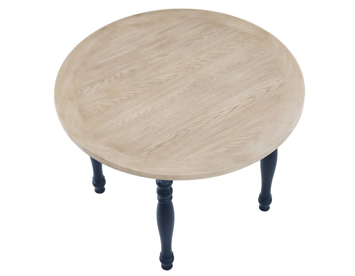 Darcy Midnight Blue/Natural Round Dining Room Set by Steve Silver at Eve Furniture