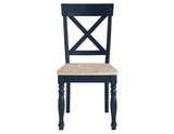 Darcy Midnight Blue/Natural Round Dining Room Set by Steve Silver at Eve Furniture