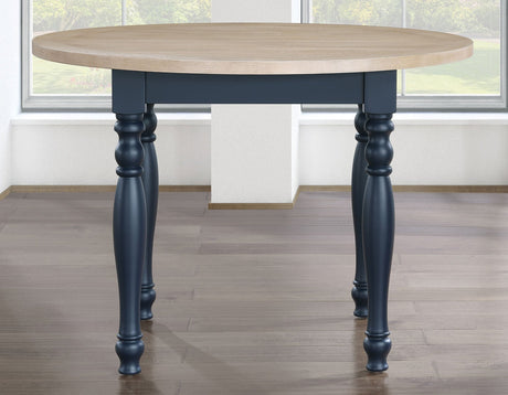 Darcy Midnight Blue/Natural Round Dining Room Set by Steve Silver at Eve Furniture