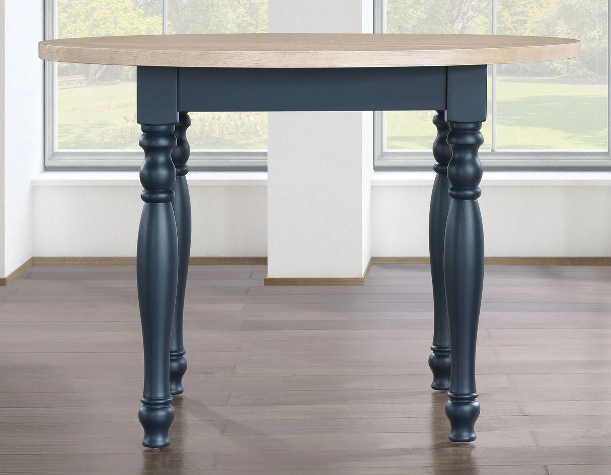 Darcy Midnight Blue/Natural Round Dining Room Set by Steve Silver at Eve Furniture