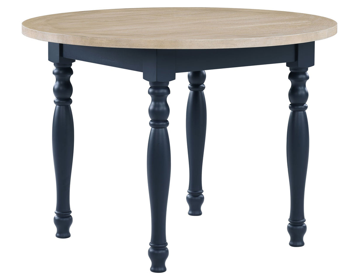 Darcy Midnight Blue/Natural Round Dining Room Set by Steve Silver at Eve Furniture