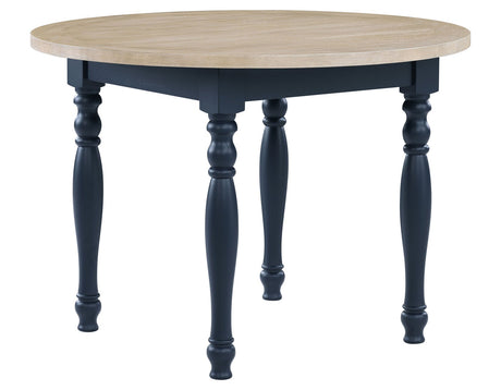 Darcy Midnight Blue/Natural Round Dining Room Set by Steve Silver at Eve Furniture
