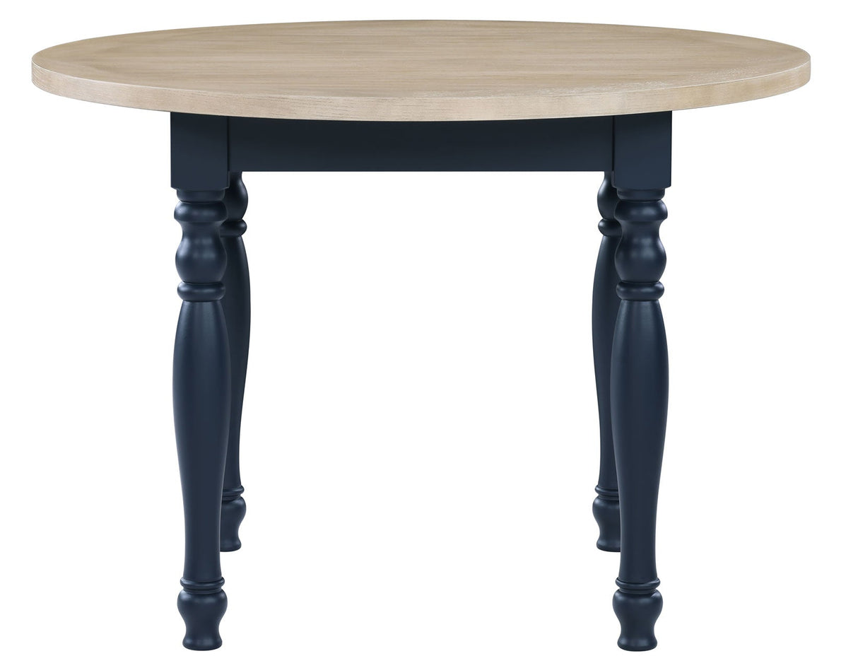 Darcy Midnight Blue/Natural Round Dining Room Set by Steve Silver at Eve Furniture