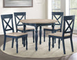 Darcy Midnight Blue/Natural Round Dining Room Set by Steve Silver at Eve Furniture