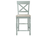 Darcy Mint Green/Natural Counter Height Dining Set with 18-inch Leaf by Steve Silver at Eve Furniture