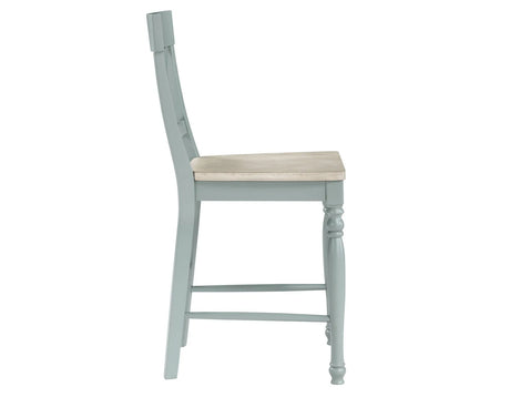 Darcy Mint Green/Natural Counter Height Dining Set with 18-inch Leaf by Steve Silver at Eve Furniture
