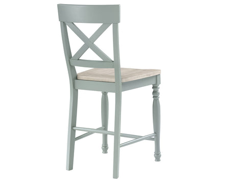 Darcy Mint Green/Natural Counter Height Dining Set with 18-inch Leaf by Steve Silver at Eve Furniture
