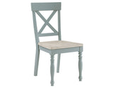 Darcy Mint Green/Natural Round Dining Room Set by Steve Silver at Eve Furniture