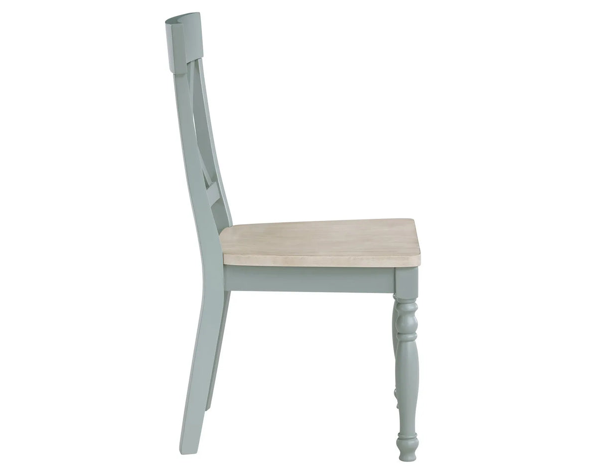 Darcy Mint Green/Natural Round Dining Room Set by Steve Silver at Eve Furniture