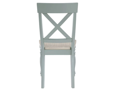 Darcy Mint Green/Natural Round Dining Room Set by Steve Silver at Eve Furniture