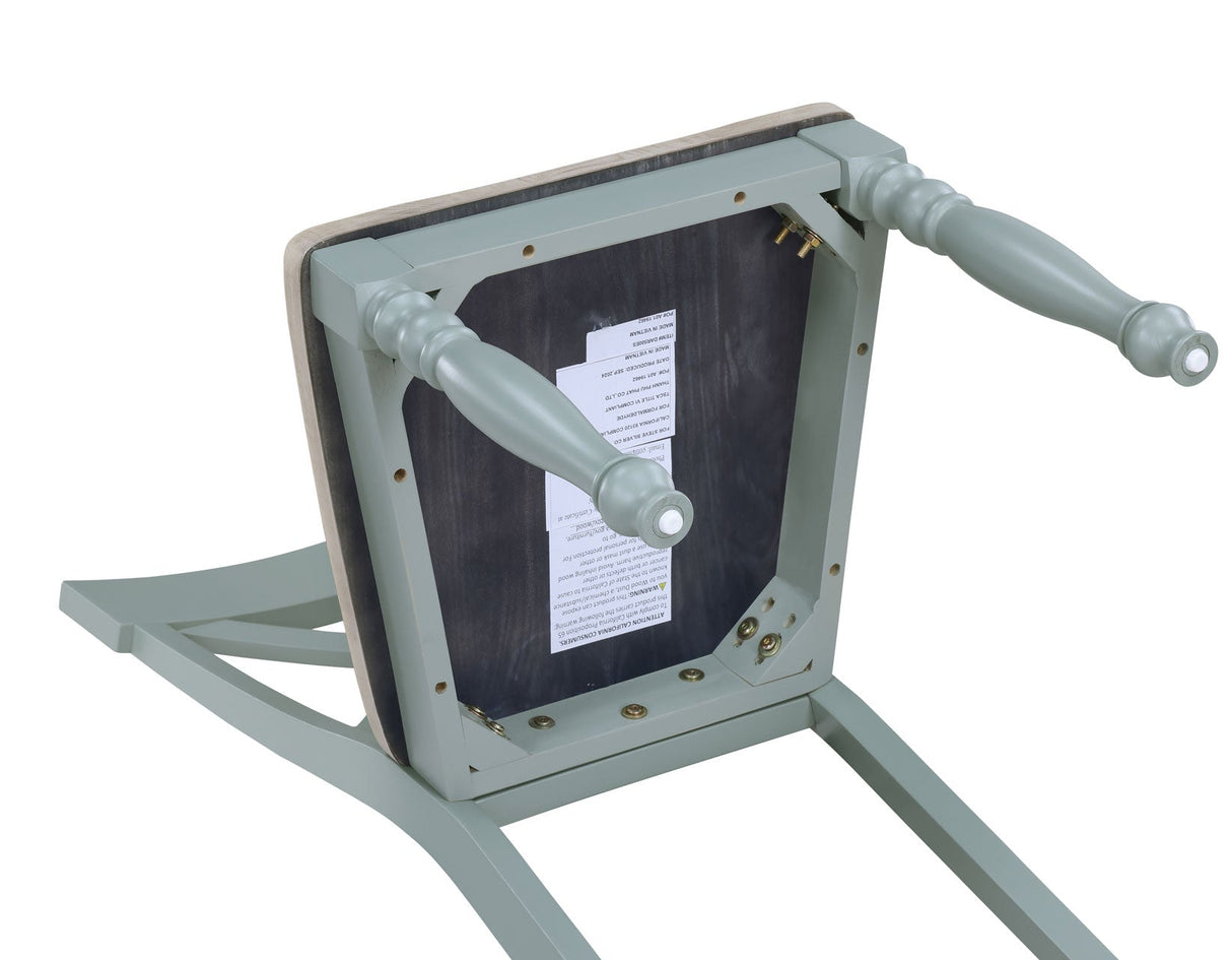 Darcy Mint Green/Natural Round Dining Room Set by Steve Silver at Eve Furniture