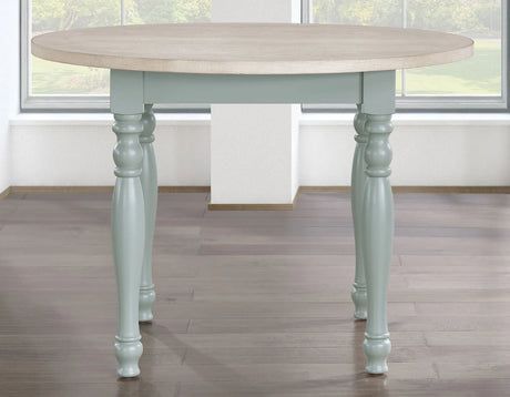 Darcy Mint Green/Natural Round Dining Room Set by Steve Silver at Eve Furniture