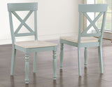 Darcy Mint Green/Natural Round Dining Room Set by Steve Silver at Eve Furniture