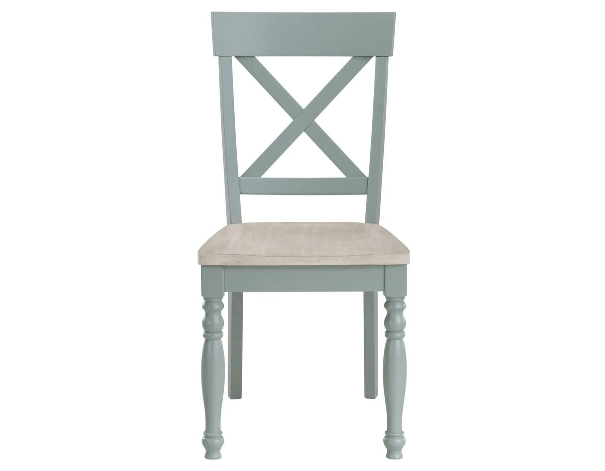 Darcy Mint Green/Natural Round Dining Room Set by Steve Silver at Eve Furniture