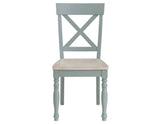 Darcy Mint Green/Natural Round Dining Room Set by Steve Silver at Eve Furniture