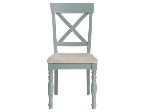 Darcy Mint Green/Natural Round Dining Room Set by Steve Silver at Eve Furniture