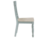 Darcy Solid Wood Side Chair, Mint Green and Natural Finish by Steve Silver at Eve Furniture