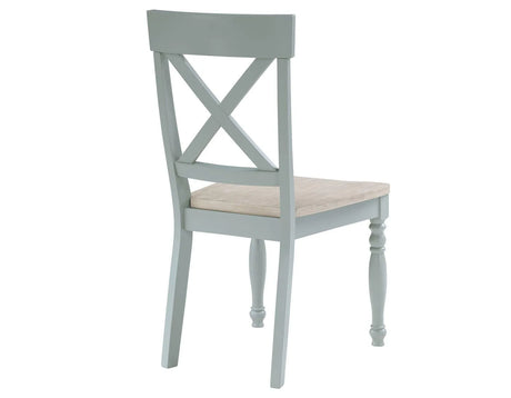 Darcy Solid Wood Side Chair, Mint Green and Natural Finish by Steve Silver at Eve Furniture