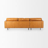 D'Arcy Tan Leather Left Chaise Sectional by Mercana at Eve Furniture