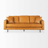 D'Arcy Tan Leather Sofa by Mercana at Eve Furniture