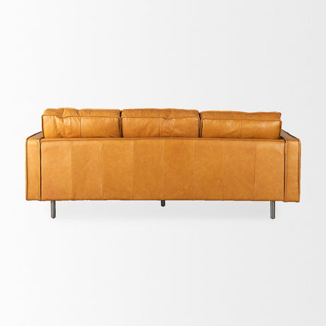 D'Arcy Tan Leather Sofa by Mercana at Eve Furniture