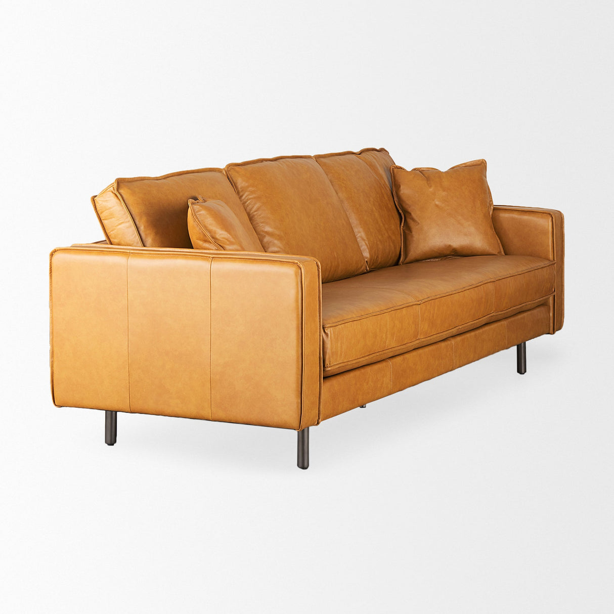 D'Arcy Tan Leather Sofa by Mercana at Eve Furniture