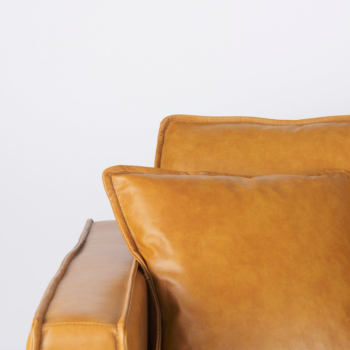 D'Arcy Tan Leather Sofa by Mercana at Eve Furniture