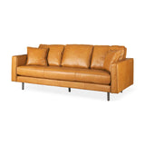 D'Arcy Tan Leather Sofa by Mercana at Eve Furniture