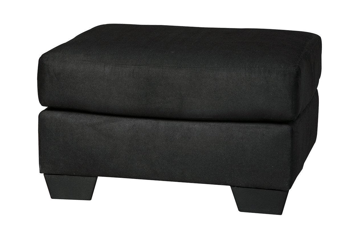 Darcy Black Ottoman by Ashley at Eve Furniture