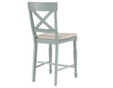 Darcy Solid Wood 24″ Counter Stool, Mint Green and Natural Finish by Steve Silver at Eve Furniture