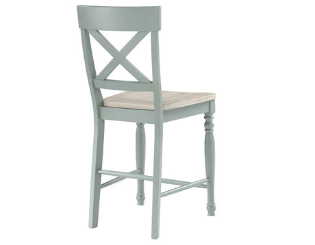Darcy Solid Wood 24″ Counter Stool, Mint Green and Natural Finish by Steve Silver at Eve Furniture