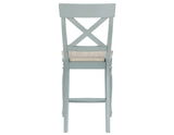 Darcy Solid Wood 24″ Counter Stool, Mint Green and Natural Finish by Steve Silver at Eve Furniture