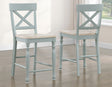 Darcy Solid Wood 24″ Counter Stool, Mint Green and Natural Finish by Steve Silver at Eve Furniture